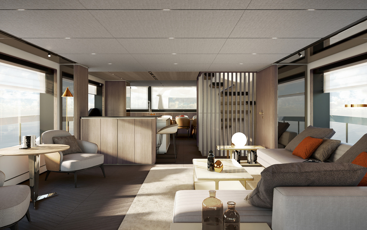 Яхта Ferretti Yachts INFYNITO 90 фото 2.9